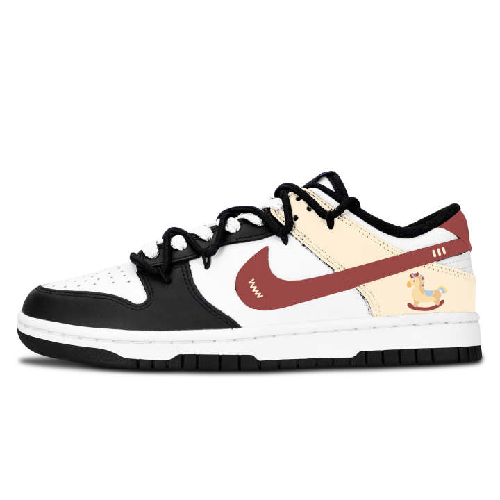 Nike Nike Dunk Black White, Warm, Soft, And Trendy Leather Slip Resistant Abrasion Resistant