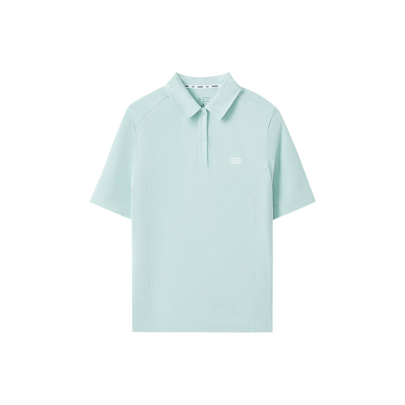 Skechers Polo Shirts Women's Mist Blue/02KN Polo Collar Moderate Straight Fit