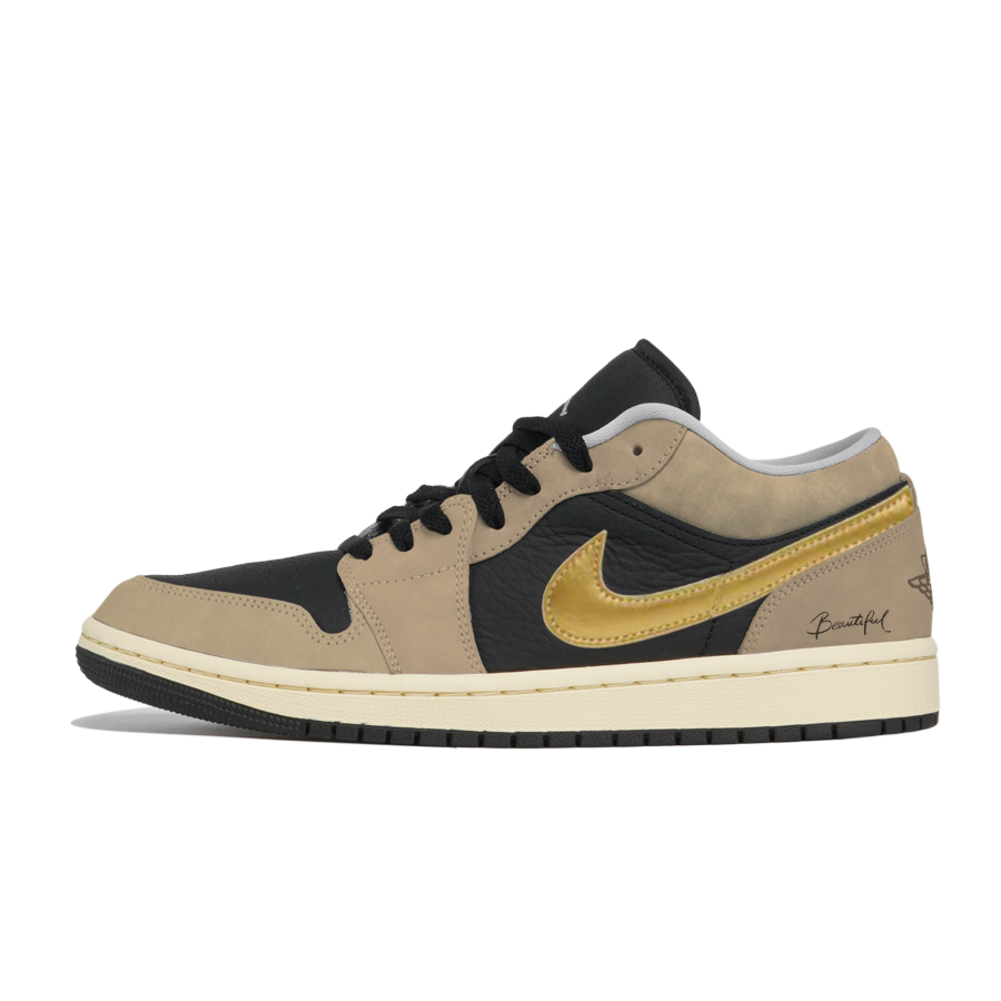 Jordan Jordan Air Jordan 1 Horse Year CHY Industrial Manufacturing, Gilded Brown Island Abrasion Resistant Abrasion Resistant