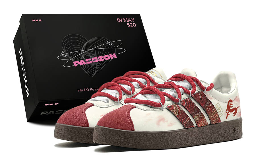 Adidas Adidas VL COURT 2.0 New Year Gift, Red Charm Gilded CNY China Year, Horse Year Low top German Army Trainers Unisex