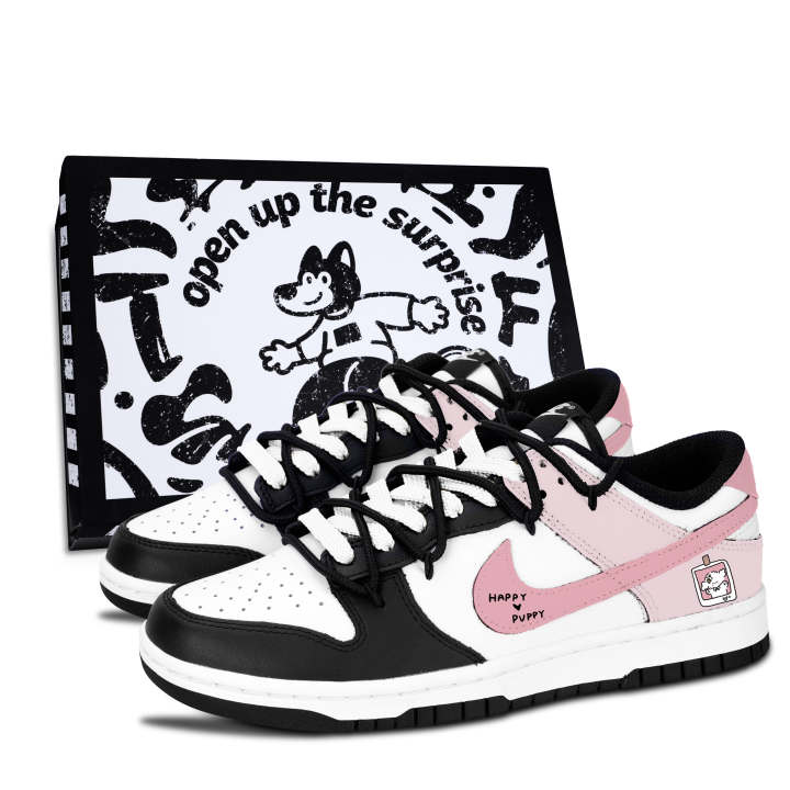 Nike Nike Dunk Black Leather Slip Resistant Abrasion Resistant Slip Resistant Abrasion Resistant Low top