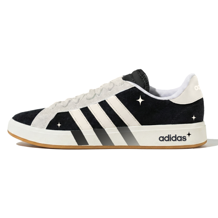 Adidas Adidas Grand Court Base 00s Black Pointed Star Suede Coverage Thermal Slip Resistant Low top Skateboard Shoes Unisex