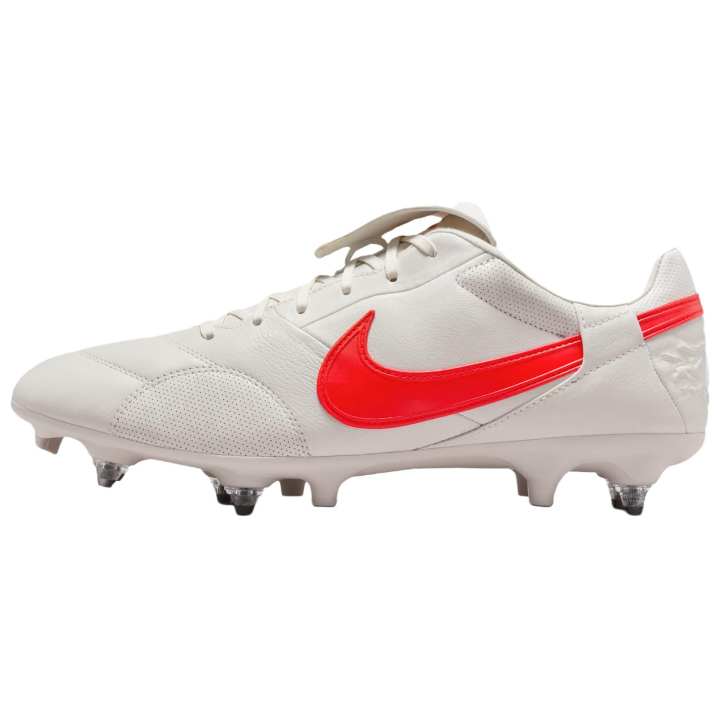 Nike Nike Premier 3 Synthetic Leather Slip Resistant Slip Resistant Soccer Shoes Men's White Red