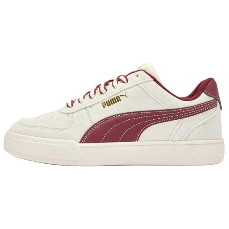 PUMA Caven Low top Skateboard Shoes Unisex Beige Red