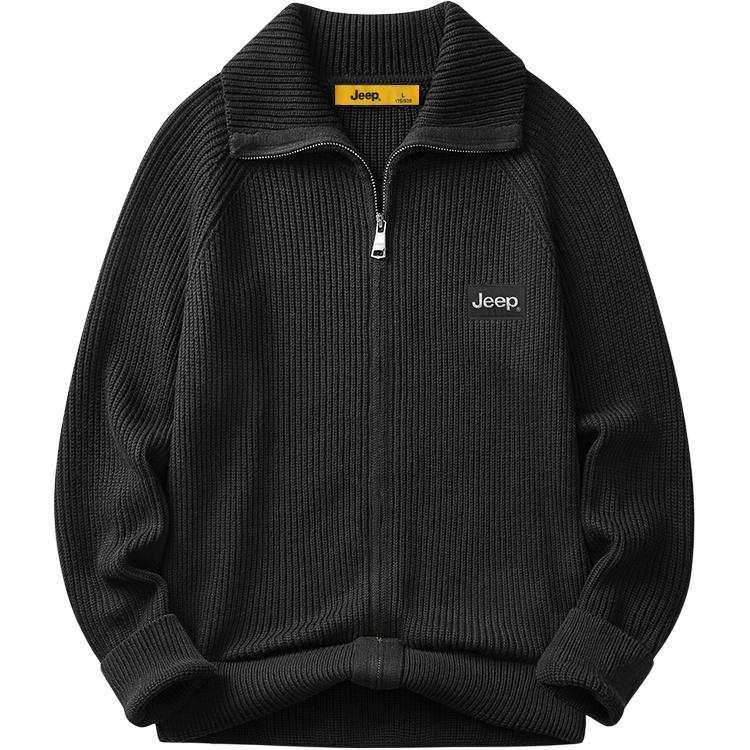 Jeep Jeep Sweaters Unisex Lapel Thickened Base Layer