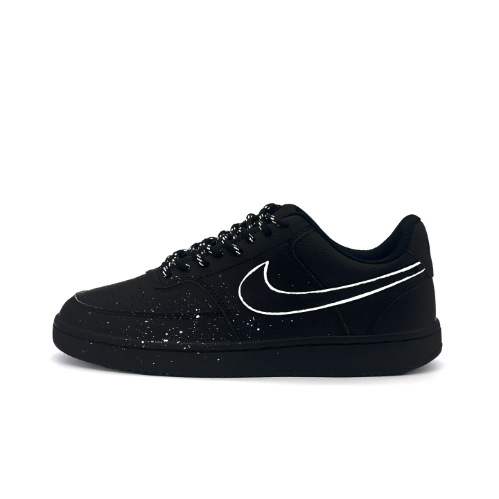 Nike Nike Court Vision Low Starry Abrasion Resistant Low top Skateboard Shoes Unisex Black White