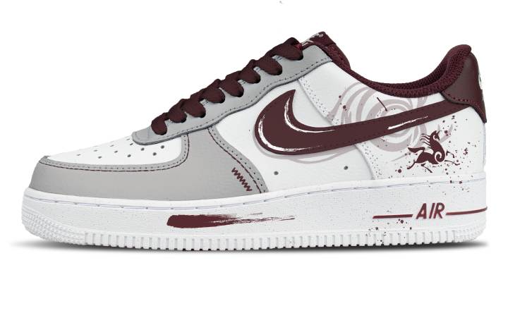 Nike Nike Leather Coverage Low top Skateboard Shoes Women's Red Gray