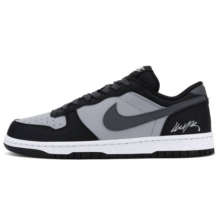 Nike Nike Abrasion Resistant Low top Skateboard Shoes Men's Black White Gray
