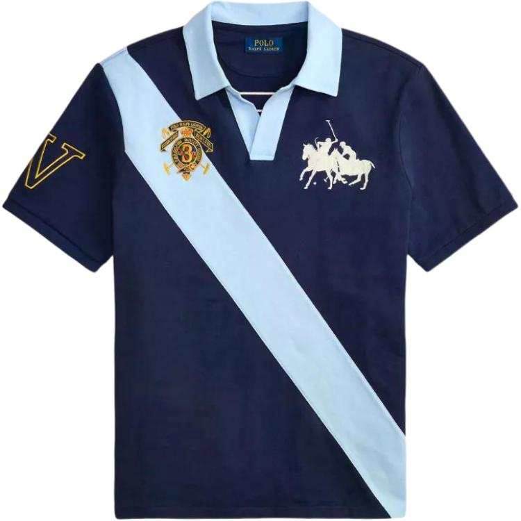 Polo Ralph Lauren Polo Shirt Classic Version Men's Newport Marine Blue & Office Blue