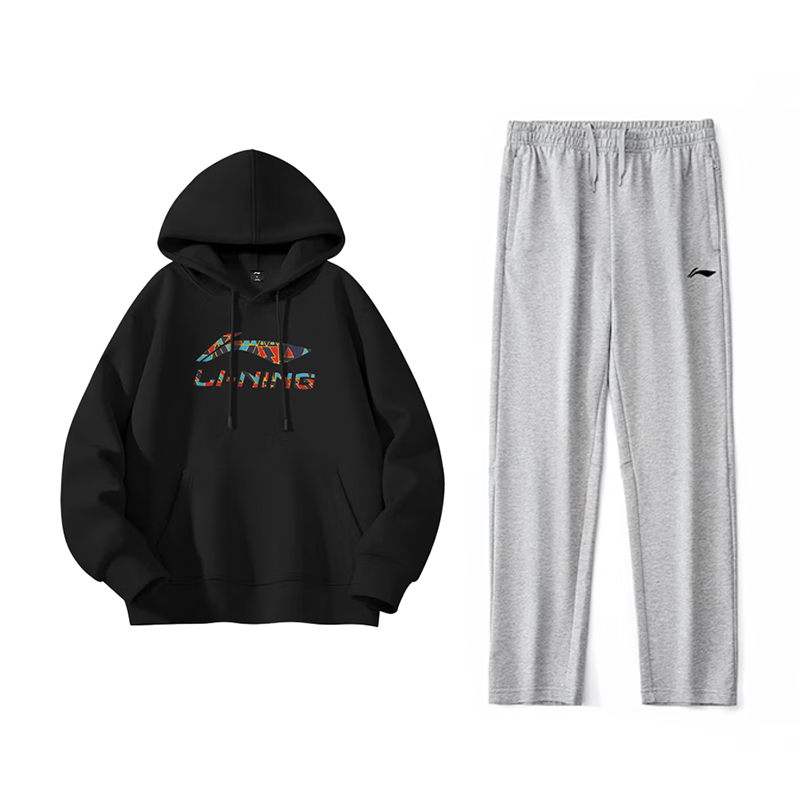 Li-Ning Li Ning Casual Sportswear Unisex Black+Coin Gray