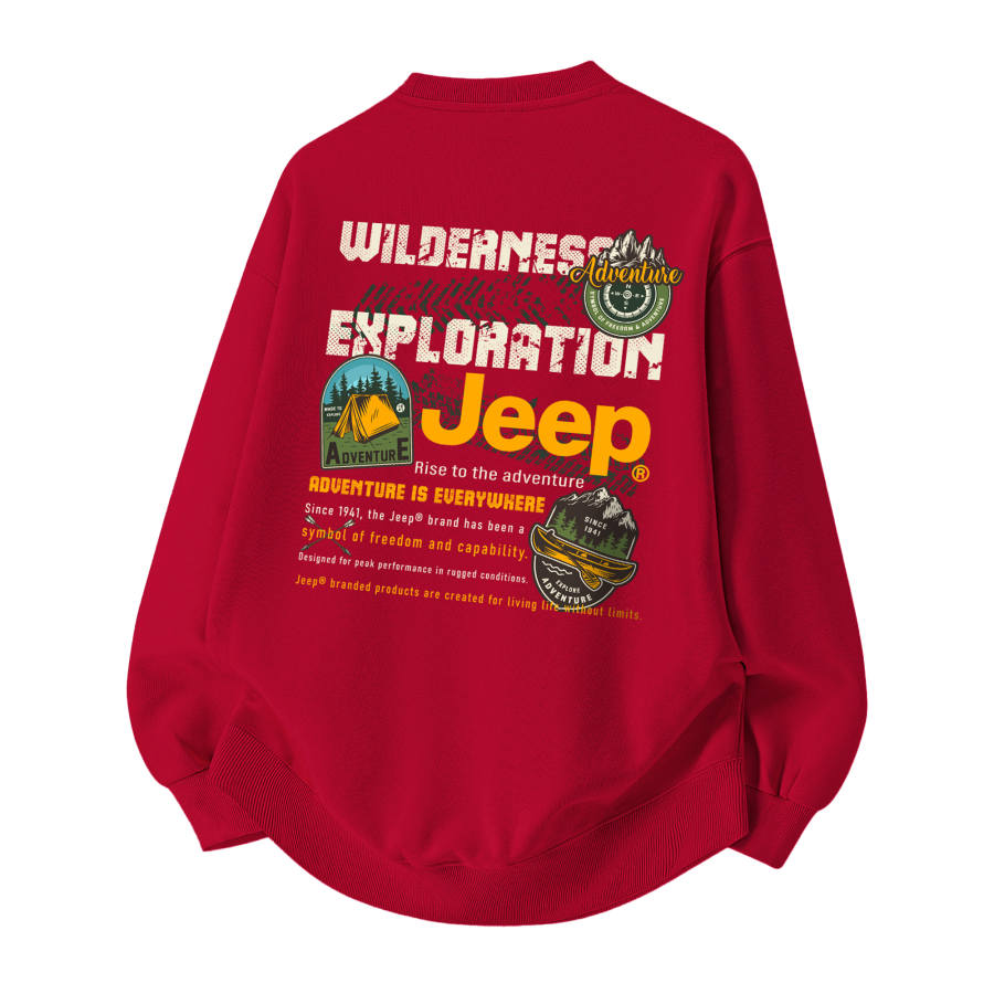 Jeep Lifestyle Sweatshirts Unisex Crew Neck Moderate Regular
