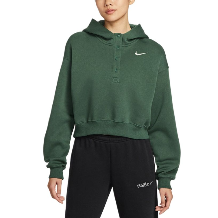 Nike Nike Sweatshirts Women's Green Hooded Moderate Regular