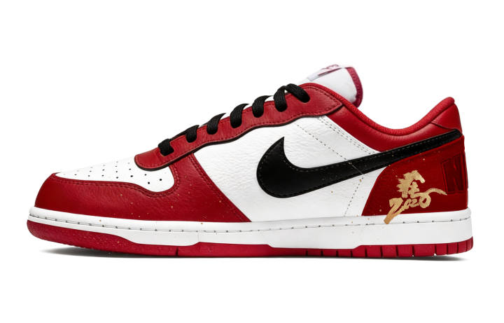 Nike Nike Big Slip Resistant Abrasion Resistant Low top Skateboard Shoes Men's Red Gold