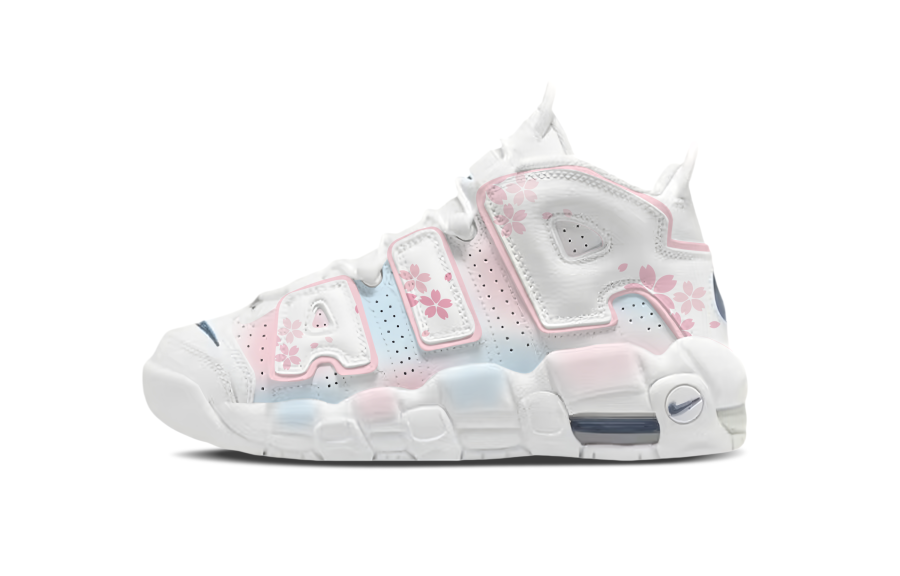 Nike Nike Air More Uptempo GS Cherry Cloud Dream Cushioning Abrasion Resistant Slip Resistant Mid top