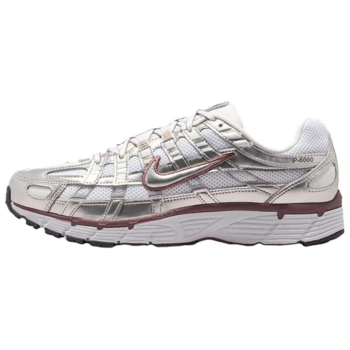 Nike Nike P 6000 Comfortable Breathable Support Casual Running Shoes Women's White Silver