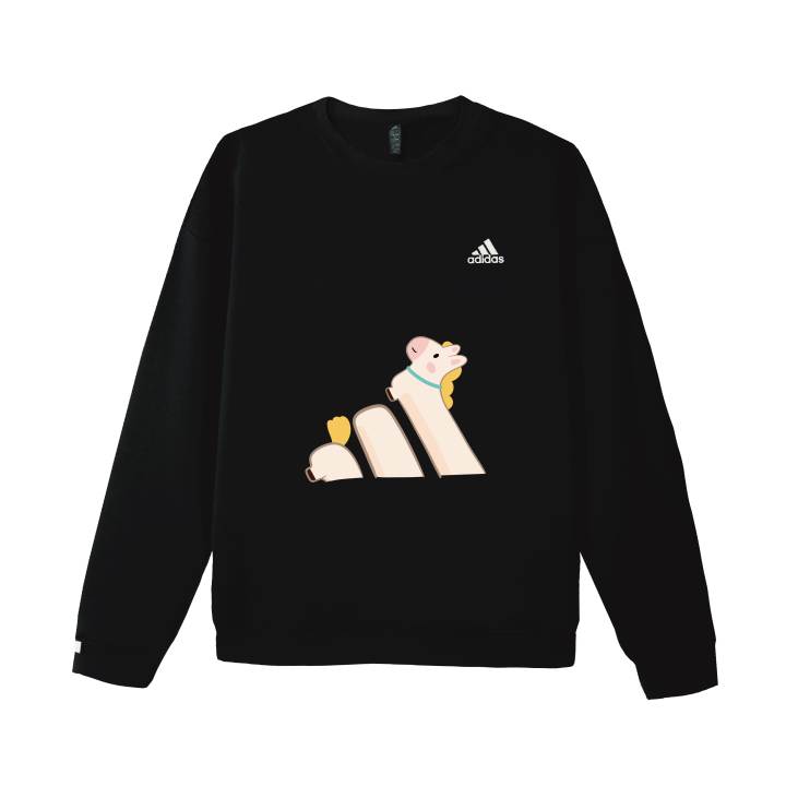 Adidas Adidas LABEL Sweatshirts Unisex Black Crew Neck Thickened Regular