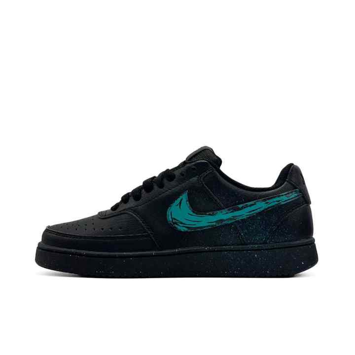Nike Nike Court Vision Low Obsidian Black Edge PU Synthetic Leather Cushioning Abrasion Resistant Cushioning, Wear Resistant