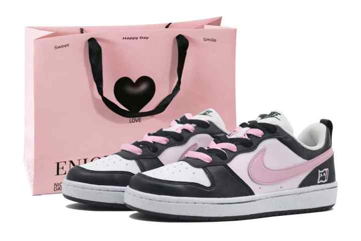 Nike Nike Court Borough LOW RECRAFT Low top Kids' Skateboarding Shoes Black Pink Unisex