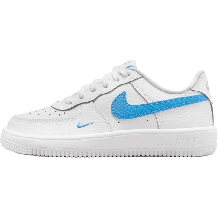 Nike Nike Air Force 1 Low top Skateboard Shoes White Blue Kids'