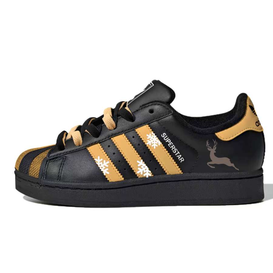 Adidas Adidas Originals Superstar Christmas Elk Cute Slip Resistant Abrasion Resistant Slip Resistant Abrasion Resistant