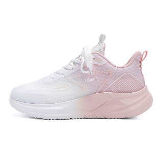 HUANQIU Fabric Impact Resistant, Abrasion Resistant, Slip Resistant Low top Casual Running Shoes Women's White Pink
