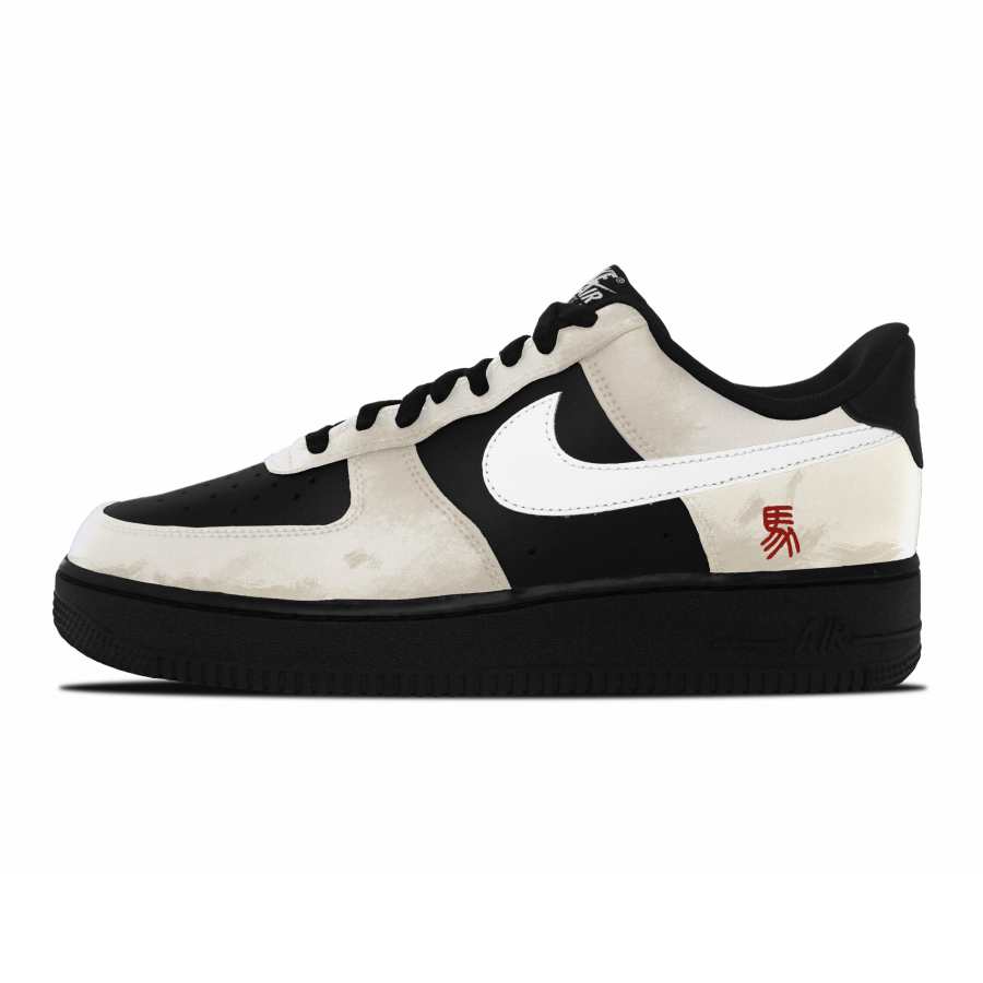Nike Nike Air Force 1 Wind Control Leather Abrasion Resistant Slip Resistant Low top Skateboard Shoes Unisex Black