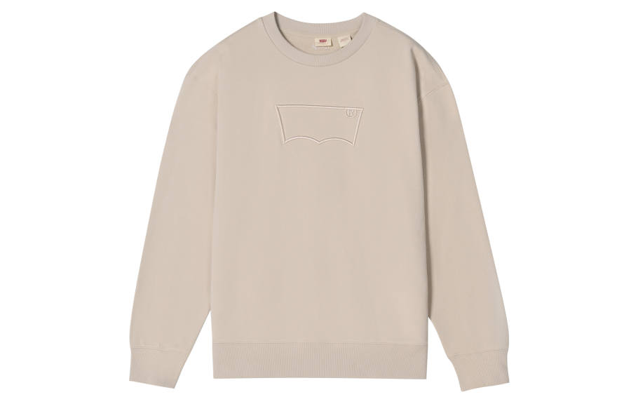 Levis Levis Sweatshirts Unisex Khaki Crew Neck Moderate