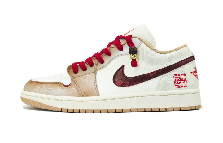Jordan Jordan Air Jordan 1 Low Sail One Heart Manufacturing, Cloud Pattern Relaxed Roll Abrasion Resistant Abrasion Resistant