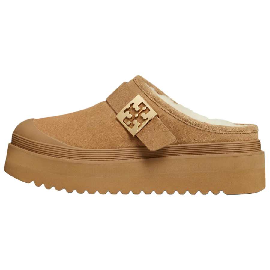 TORY BURCH Closed Toe Slippers 4cm Women's Brown
