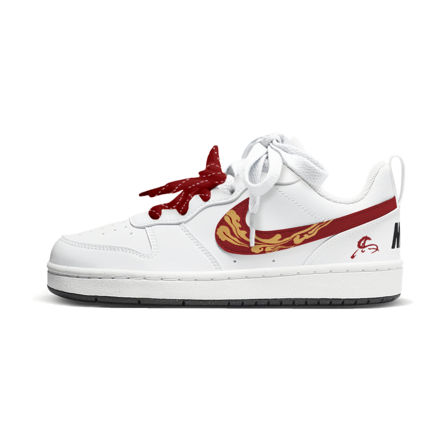 Nike Nike Court Borough Golden Horse Brings Fortune Synthetic Leather Abrasion Resistant Abrasion Resistant Low top