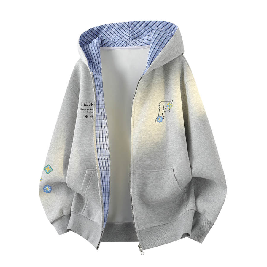 PAL ONGACO Sweatshirts Unisex Hooded Moderate Cardigan