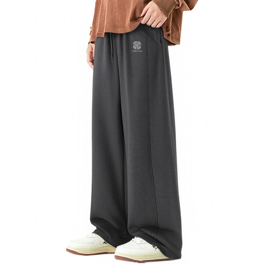 Tonlion Casual Pants Unisex Thickened And Fleece Lined Sweatpants