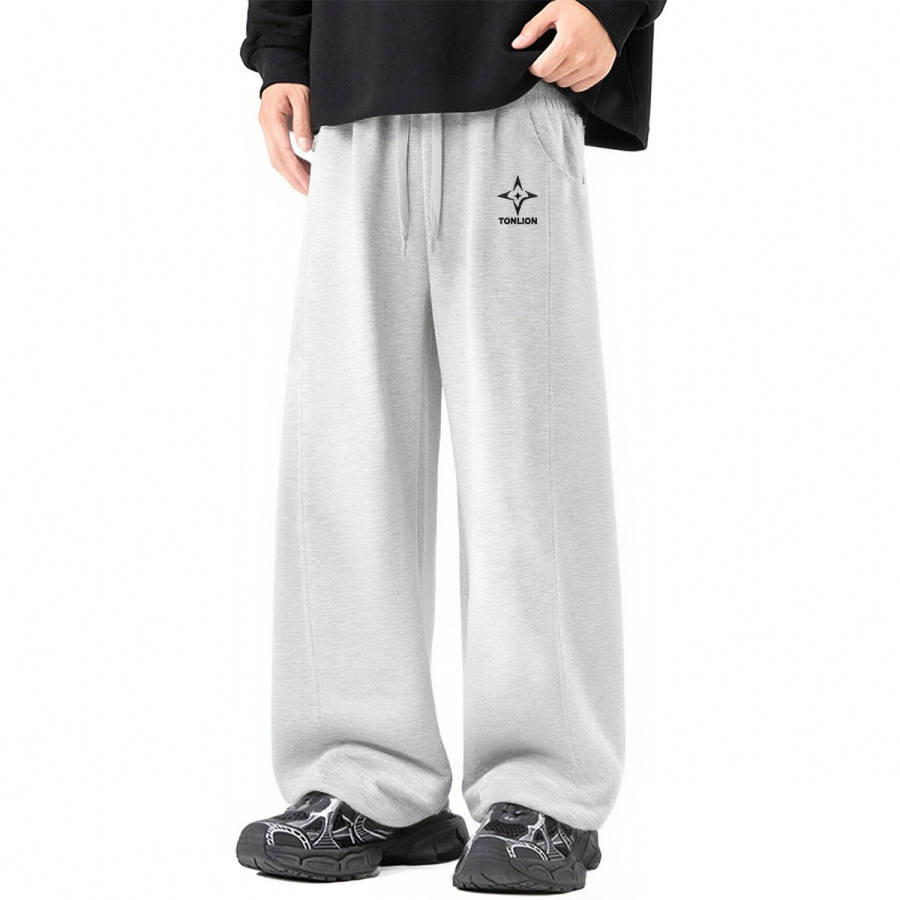 Tonlion Casual Pants Unisex Thickened And Fleece Lined Sweatpants