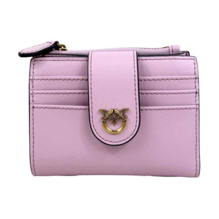 PINKO Calfskin Wallet Women's Light Pink