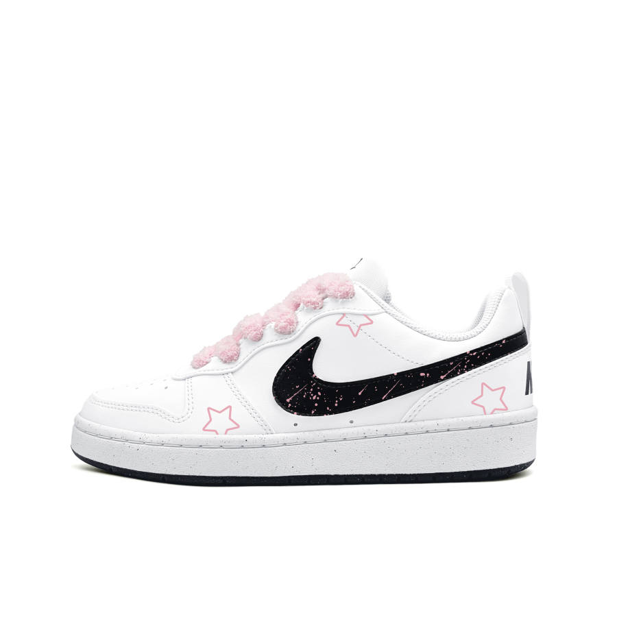 Nike Nike Court Borough Pink Starry Sky Synthetic Leather Abrasion Resistant Abrasion Resistant Low top Skateboard Shoes