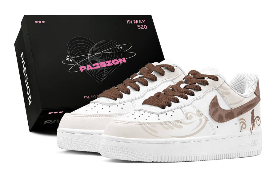 Nike Nike Air Force 1 Air Force 1, New Year Special Offer, Ma Yun Brown Feather CNY China Year, Year Of The Horse Low top