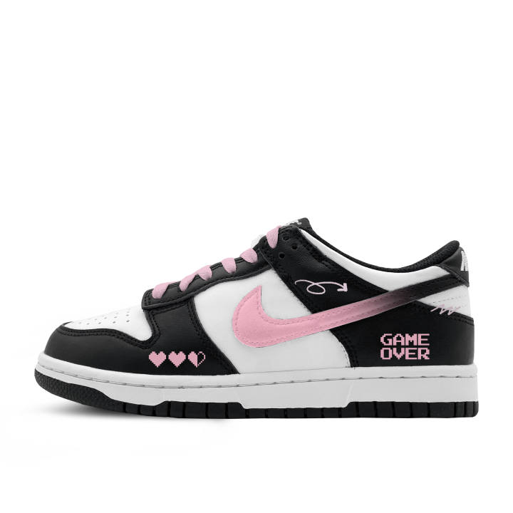 Nike Nike Dunk Esports Girl, White Moonlight Artificial Leather Lightweight And Breathable Low top Skateboard Shoes Women's