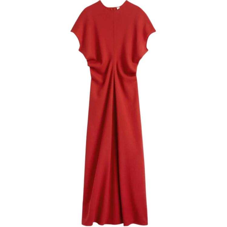 Toteme Slouched-Waist Crewneck Dress