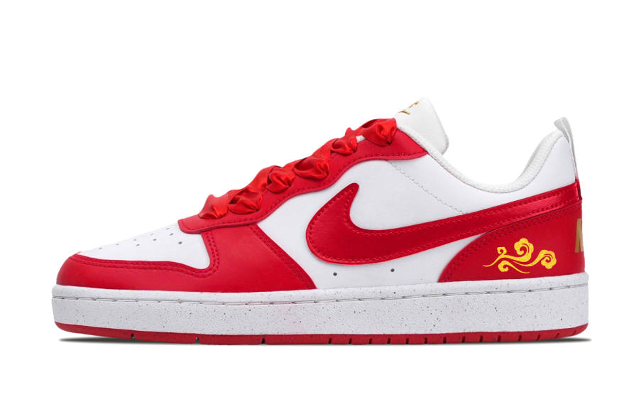 Nike Nike Court Borough Year Of The Horse Success And Prosperity Slip Resistant Low top Skateboard Shoes Women's Red White