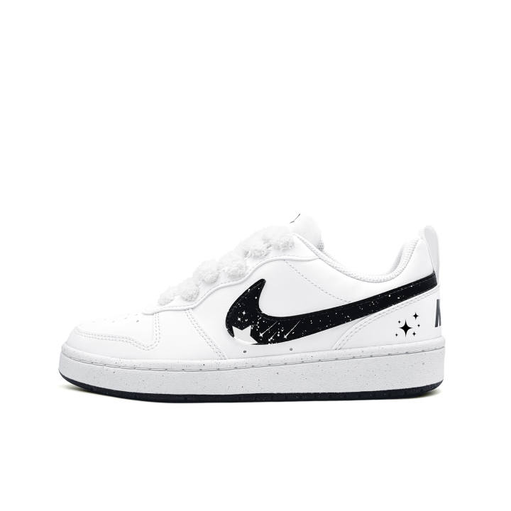 Nike Nike Court Borough White Star Starry Talk Synthetic Leather Abrasion Resistant Abrasion Resistant Low top