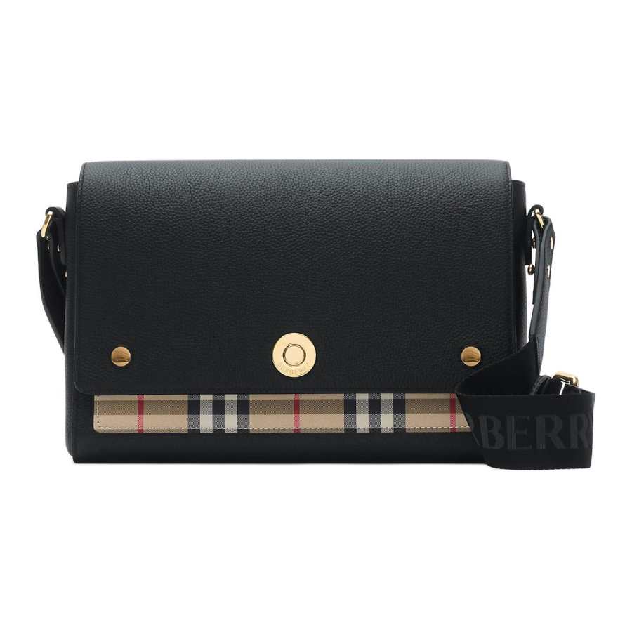 Burberry Calfskin Crossbody Bag, Shoulder Bag Women's Black & Brown