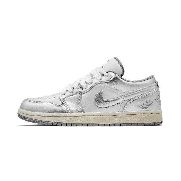 Jordan Jordan Air Jordan 1 Silver Trace, Footprint Innovation Leather Cushioning, Wear Resistant Low top