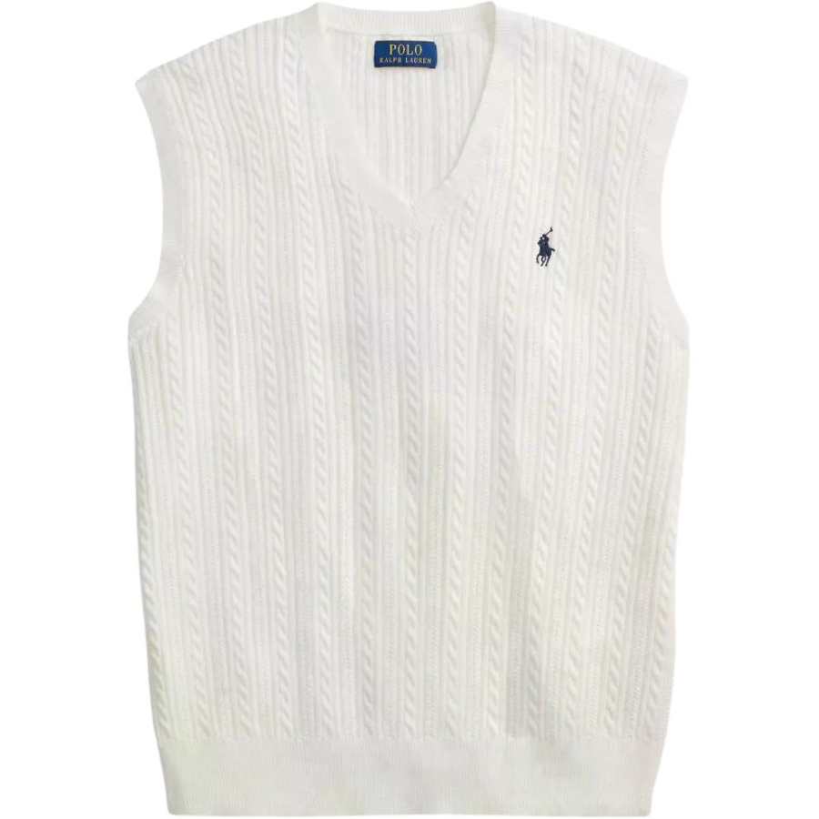 Polo Ralph Lauren cable-knit embroidered-logo vest