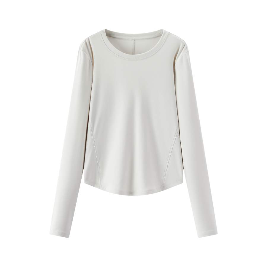 Semir T Shirts Women's Gray White 10824 Crew Neck