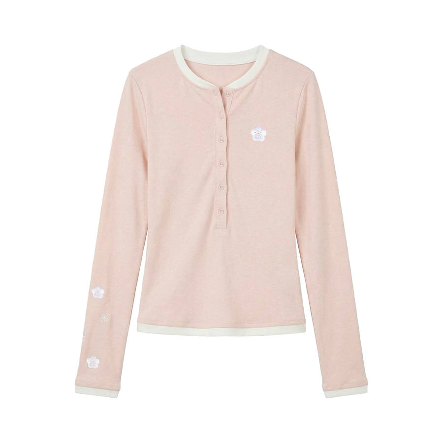 NSTNEW START T Shirts Women's Henry Collar Moderate Straight Fit