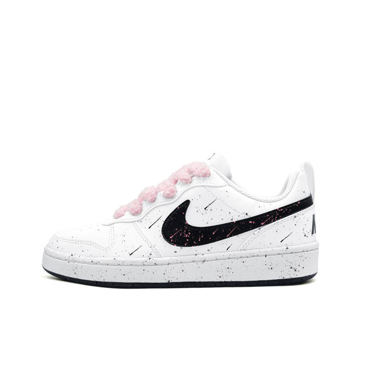 Nike Nike Court Borough Pink Falling Galaxy Synthetic Leather Abrasion Resistant Abrasion Resistant Low top Skateboard Shoes