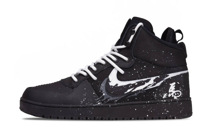 Nike Nike Court Borough White Inkjet Year CNY, Spacious Space Abrasion Resistant Abrasion Resistant Mid top Skateboard Shoes