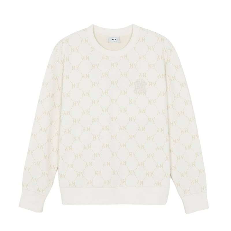 MLB Sweatshirts Unisex New York Yankees/Ivory MTM01 Crew Neck Moderate Regular