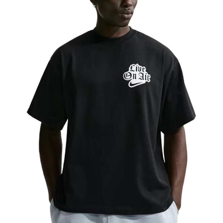 Nike Nike Solo Swoosh T Shirts Men's Black Crew Neck