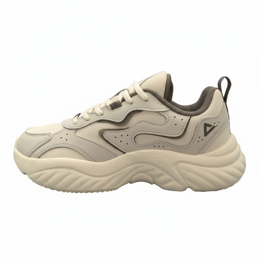 PEAK Synthetic Leather, Textile Breathable And Lightweight Low top Casual Shoes Unisex